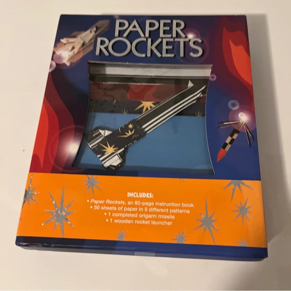 NEW UNOPENED Paper Rockets Kit AIRPLANE SHUTTLE SPACE AGE NASA MISSILE 50 Sheets